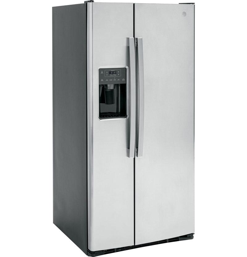 GE Fingerprint Stainless Steel 33" Side-by-Side Refrigerator (23 Cu. Ft.)- GSS23GYPFS