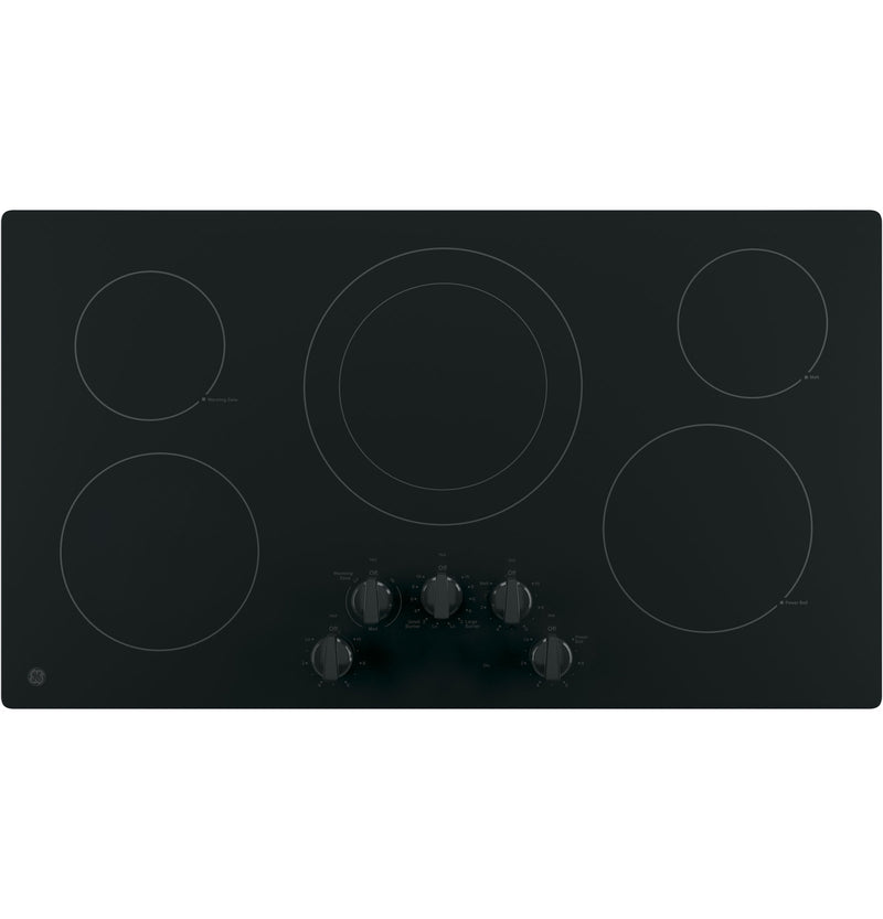 GE Black 36" Electric Cooktop - JP3036DLBB