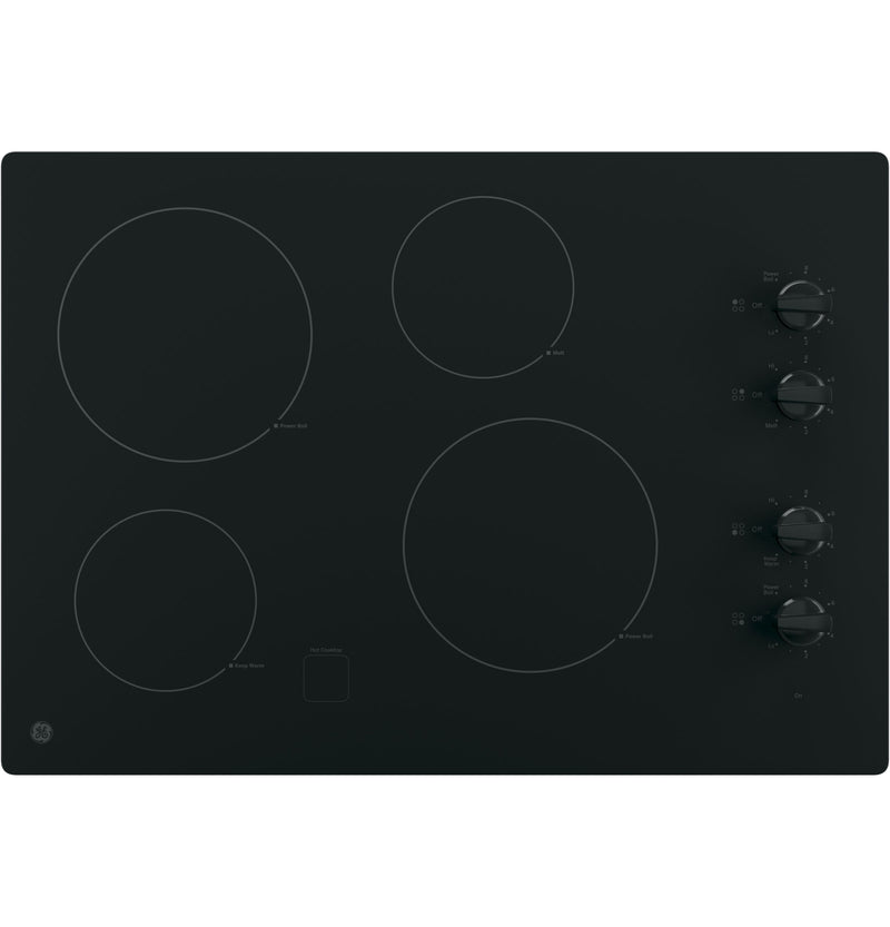 GE Black on Black 30" Electric Cooktop - JP3030DJBB