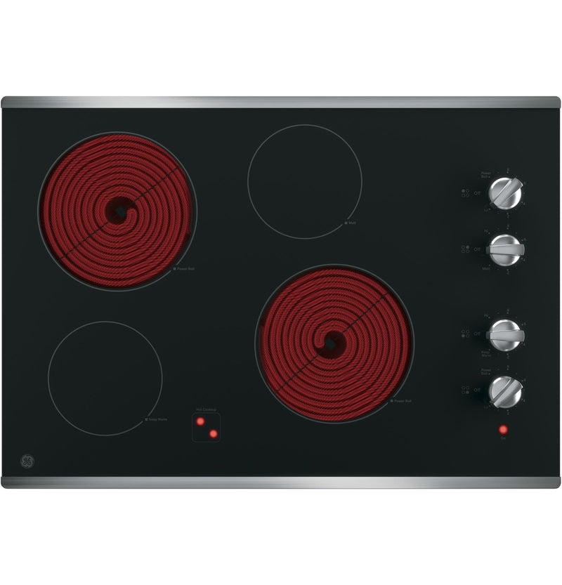 GE Stainless Steel 30" Electric Cooktop - JP3030SJSS