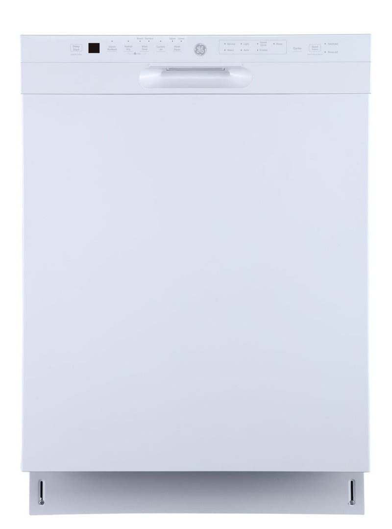 GE White 24" Built-In Front Control Dishwasher - GBF655SGPWW