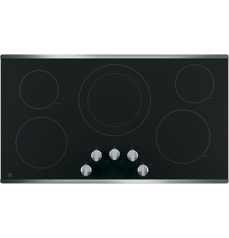 GE Stainless Steel 36" Electric Cooktop - JP3036SLSS