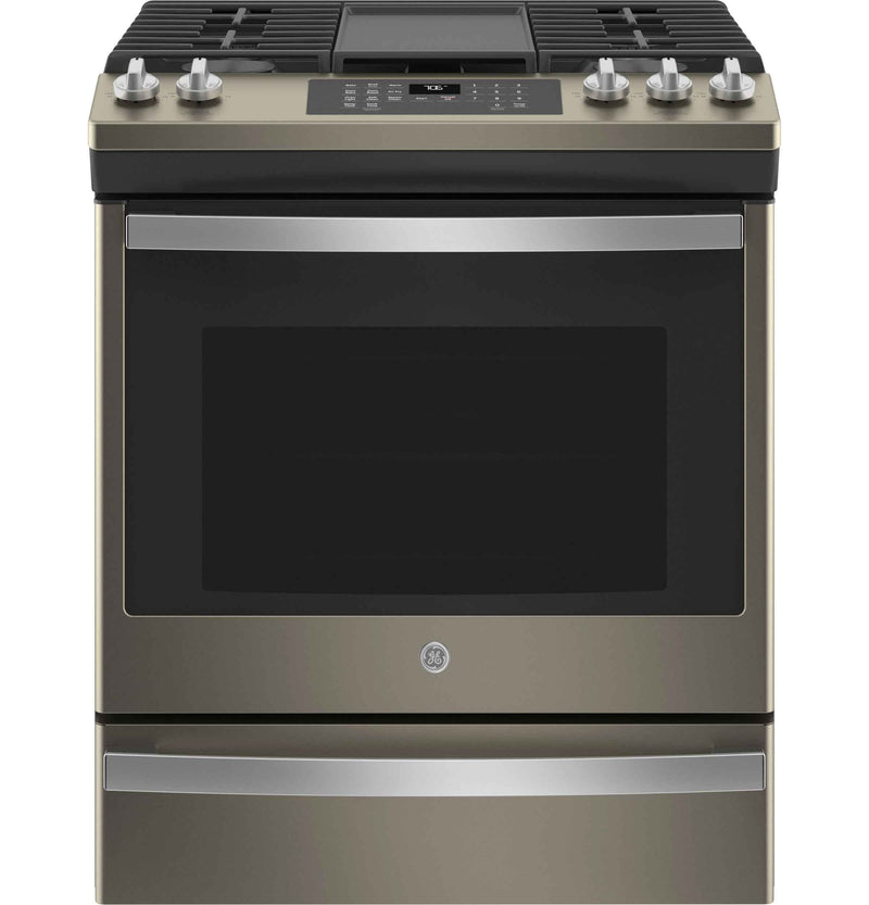 GE Slate 30" Slide-In Gas Convection Range (5.6 Cu. Ft.) - JCGS760EPES