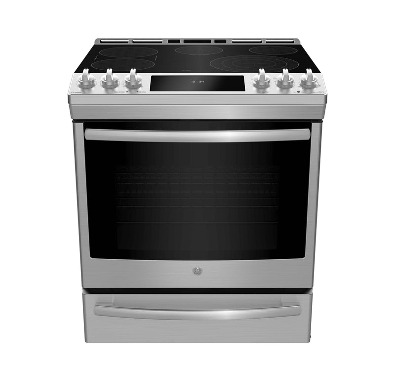 GE Profile Stainless Steel 30" Slide-In Electric Range (5.3 Cu. Ft.) - PCS940YMFS