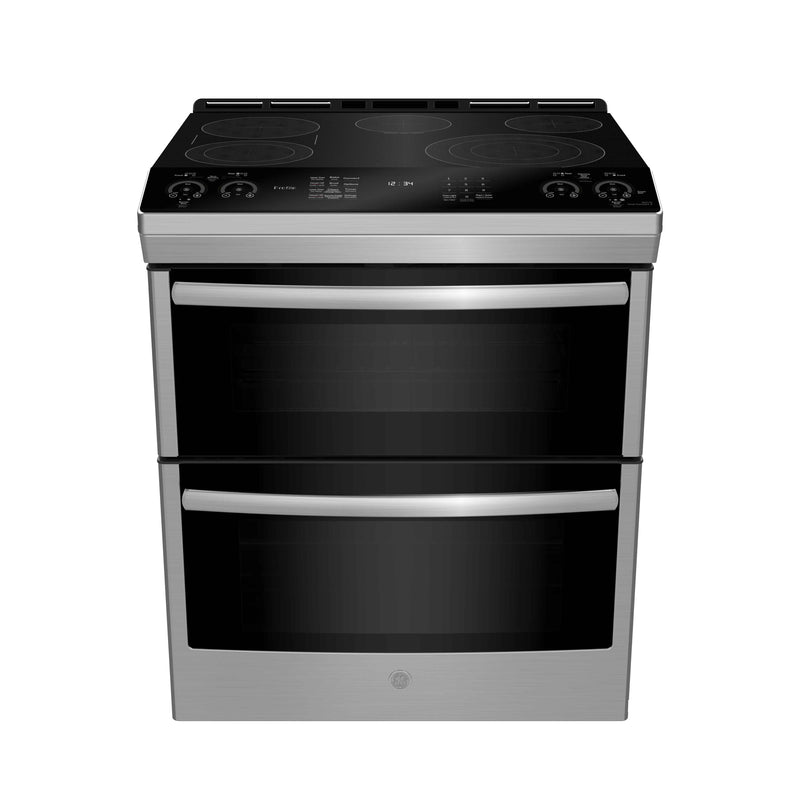 GE Profile Stainless Steel 30" Slide-In Electric Double Oven Range (6.7 Cu. Ft.) - PCS980YMFS
