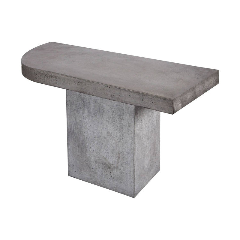 Adisa Concrete Outdoor Bar Height Table - Left Side