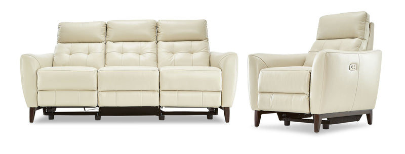 Trico Dual Power Reclining Sofa and Chair Set - Colby Stone