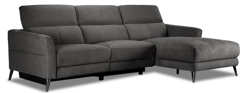 Vellington 2-Piece Power Reclining Sectional with Right-Facing Chaise - Starburst Metal