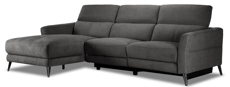 Vellington 2-Piece Power Reclining Sectional with Left-Facing Chaise - Starburst Metal