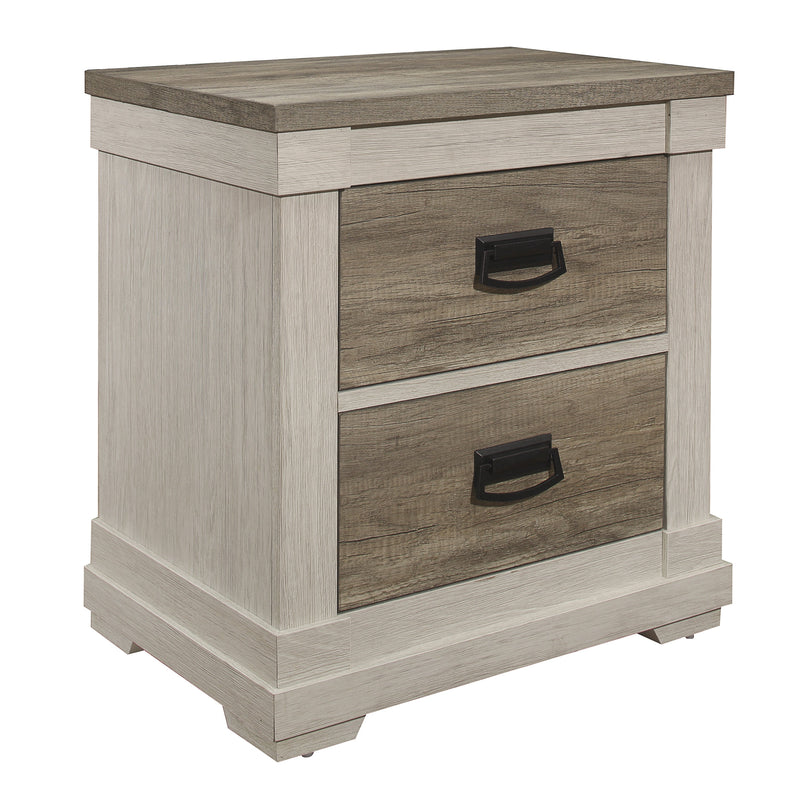 Geshem Night Table - Weathered Grey