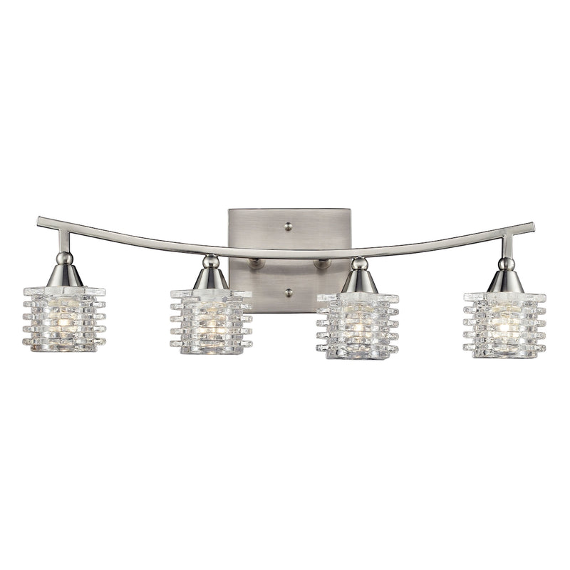 Bastogne 4 Light Vanity Light - Satin Nickel