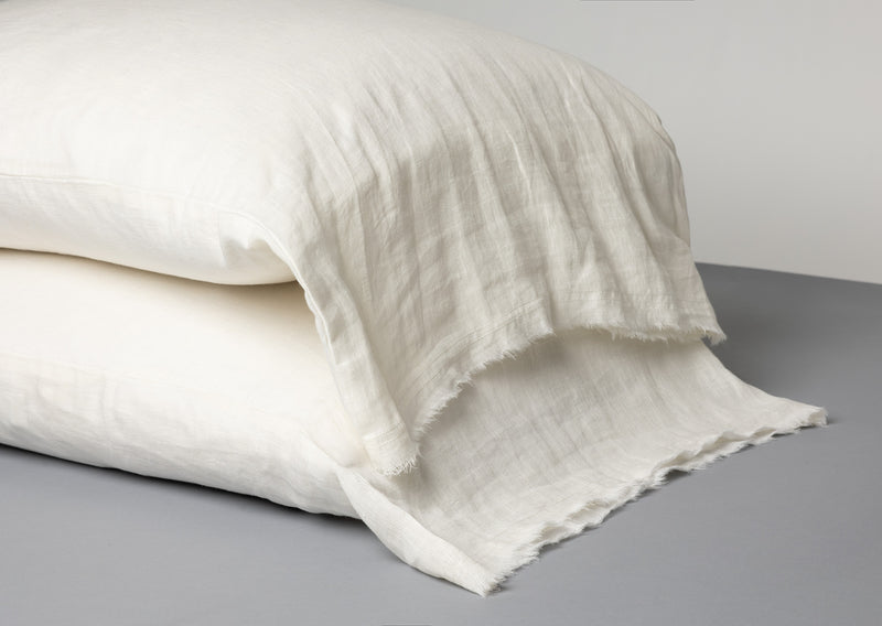 Panhoven Linen King Pillow Case - Set of 2 - Ivory