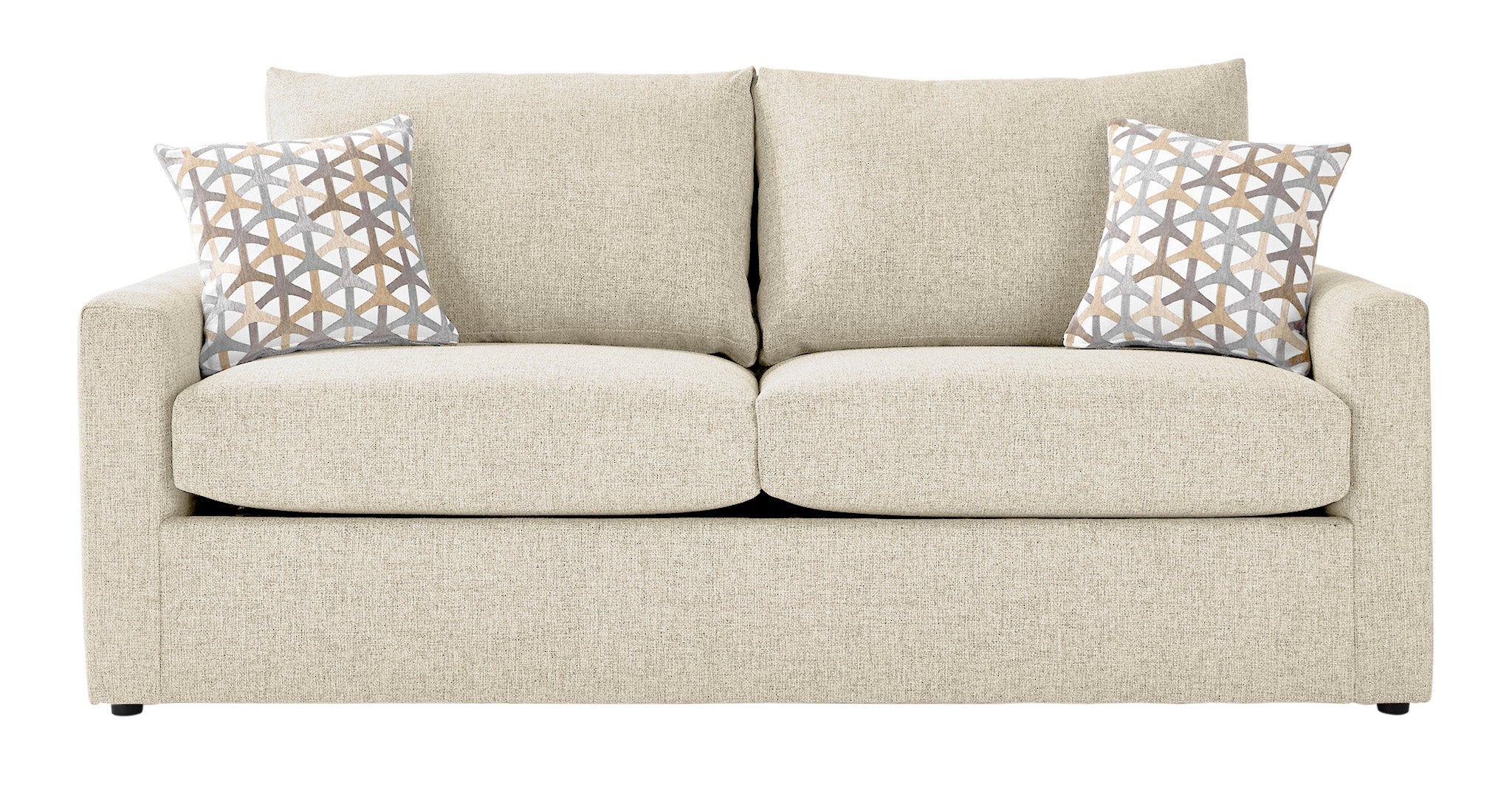 Hillier Queen Sofa Bed with Memory Foam Mattress Cream Furniture