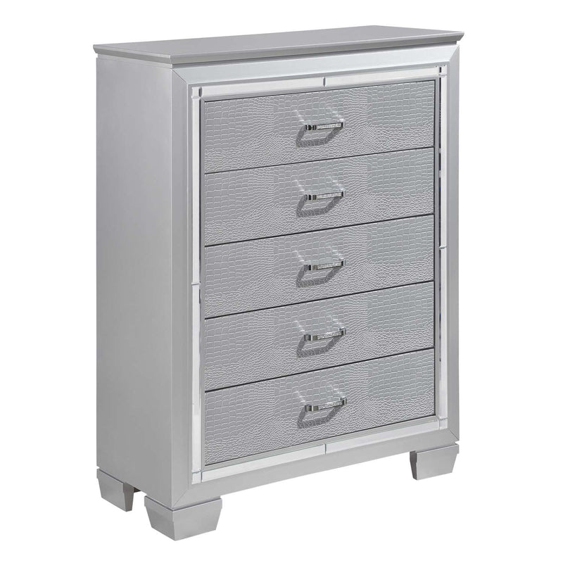 Mayall 5 Drawer Chest - Silver