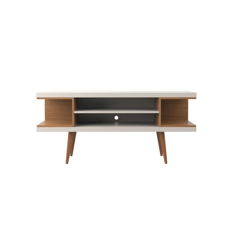 Aketi 53" TV Stand - Off White/ Maple Cream