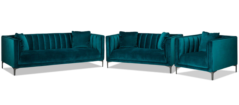 Taylin Sofa, Loveseat and Chair Set - Green