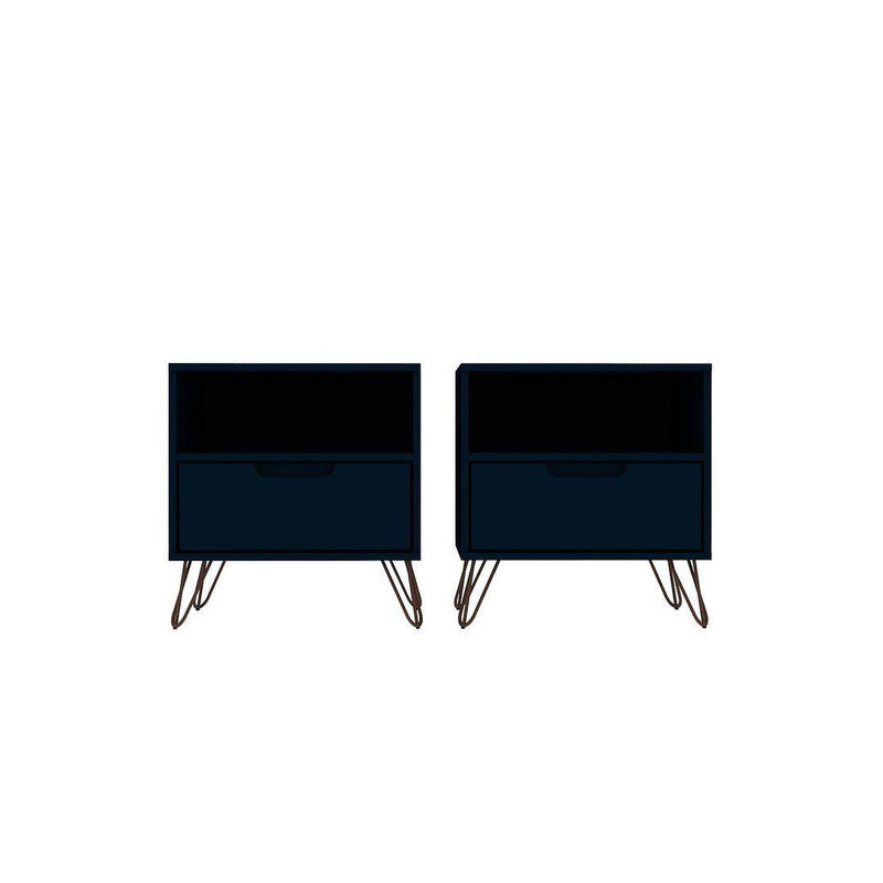 Nuuk I Night Table Set of 2 - Midnight Blue