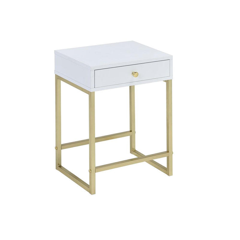 Wingham End Table - White