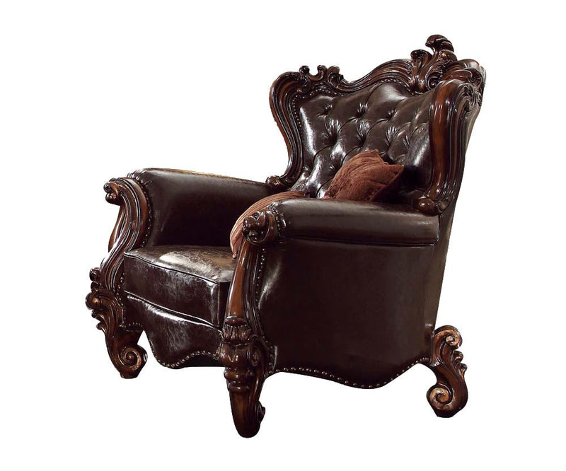 Escalera Accent Chair - Dark Brown and Cherry Oak