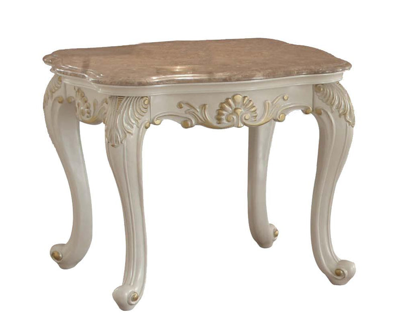 Dauphine End Table - Marble Pearl