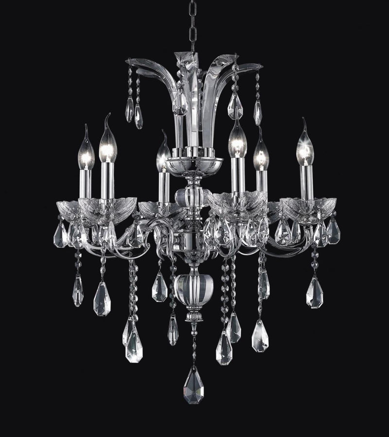 Glorious 6 Light Chandelier - Chrome