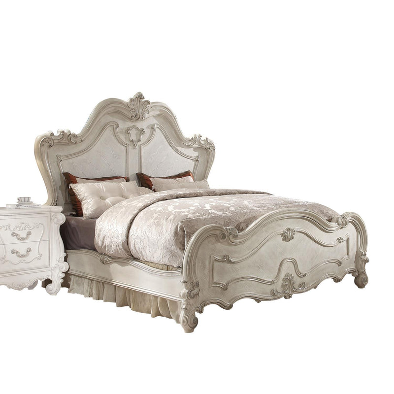 Escalera Queen Bed - Bone White