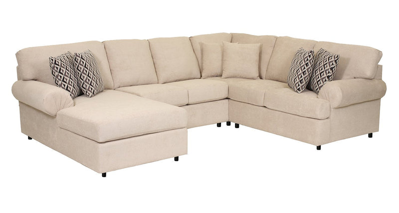 Macon 4-Piece Sectional with Left-Facing Chaise - Flax