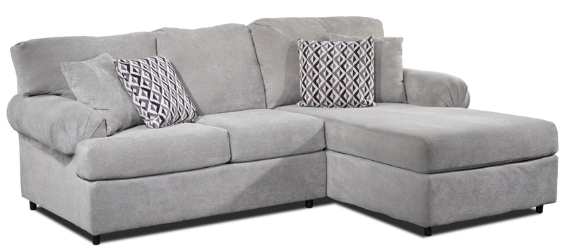 Macon 2-Piece Sectional with Right-Facing Chaise - Ash