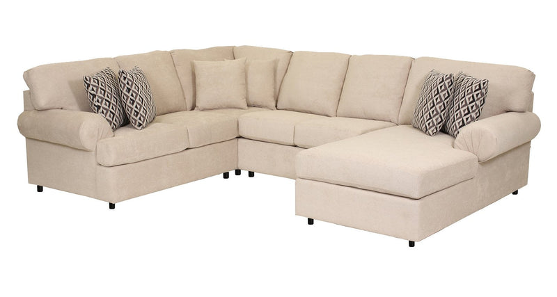 Macon 4-Piece Sectional with Right-Facing Chaise - Flax