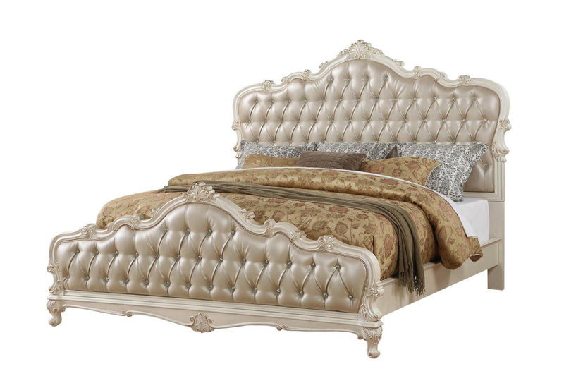 Dauphine King Bed - Pearl White