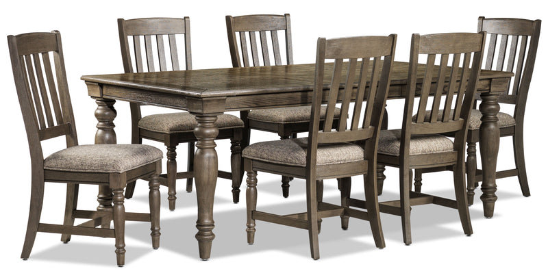 Lynnhaven 7-Piece Dining Room Set - Roasted Oak