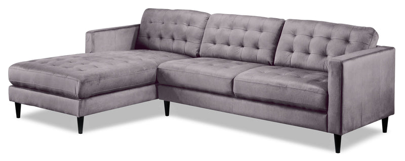 Seymour 2-Piece Sectional with Left-Facing Chaise - Light Grey