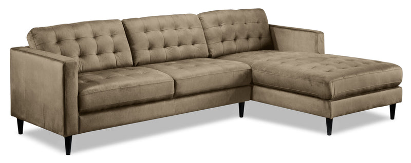 Seymour 2-Piece Sectional with Right-Facing Chaise - Taupe