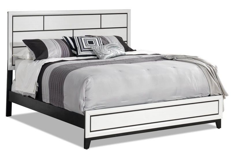 Alive Queen Bed - White/Black