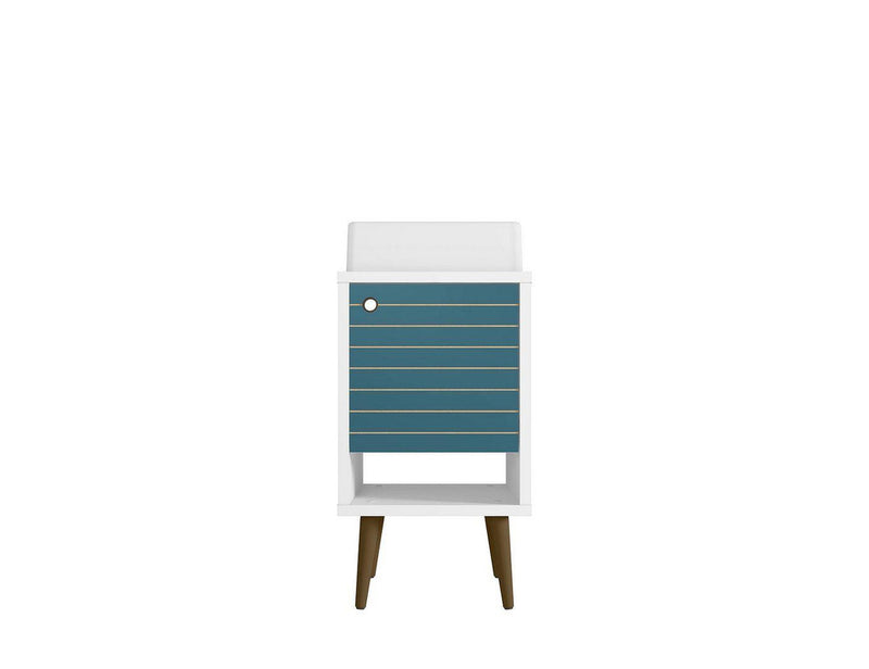 Lekedi 18" Bathroom Vanity Sink - White/Aqua Blue