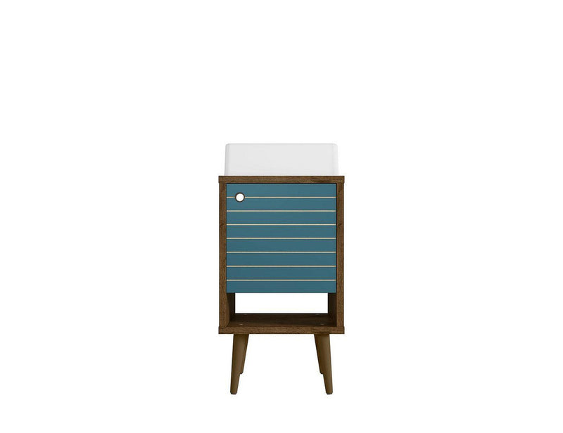 Lekedi 18" Bathroom Vanity Sink - Rustic Brown/Aqua Blue