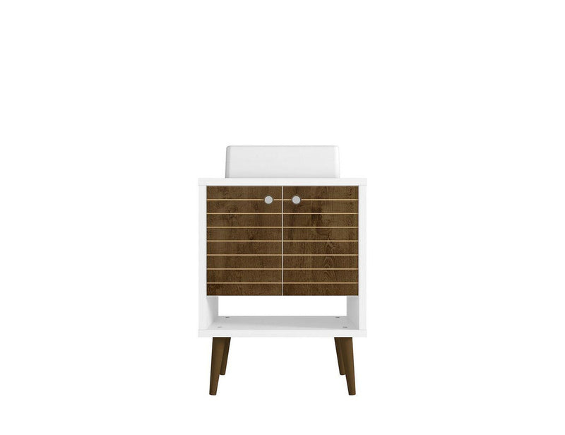 Lekedi 24" Bathroom Vanity Sink - White/Rustic Brown