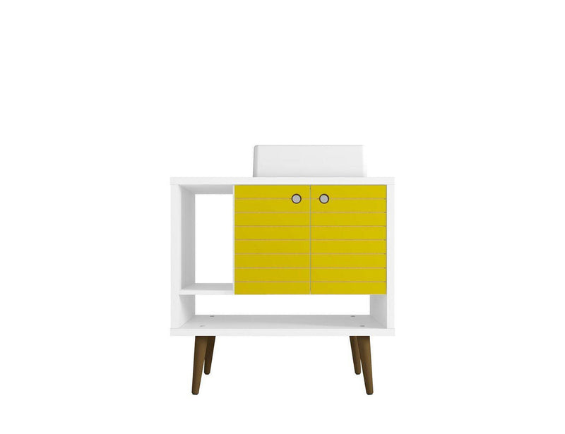 Lekedi 31.5" Bathroom Vanity Sink - White/Yellow