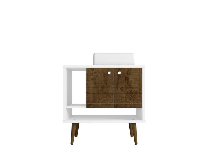 Lekedi 31.5" Bathroom Vanity Sink - White/Rustic Brown