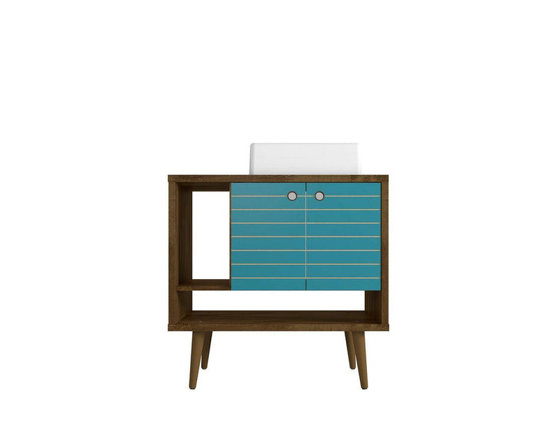 Rustic Brown,Aqua Blue