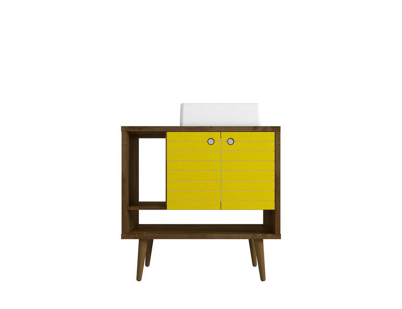 Lekedi 31.5" Bathroom Vanity Sink - Rustic Brown/Yellow