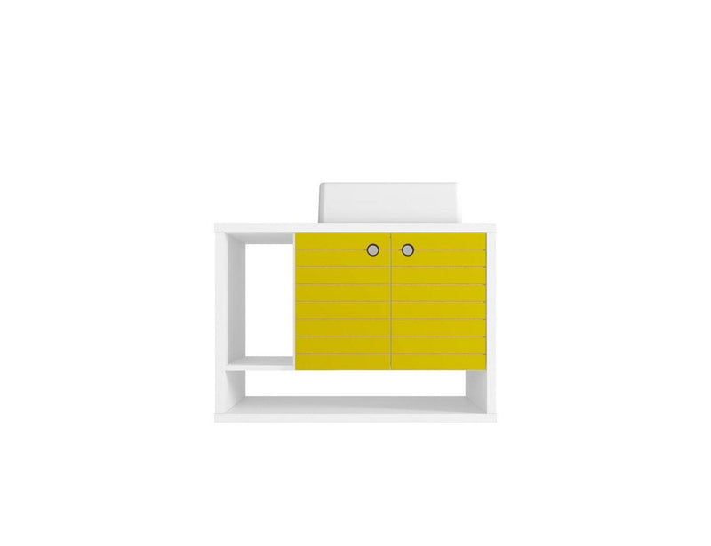 Lekedi 31.5" Floating Bathroom Vanity Sink - White/Yellow