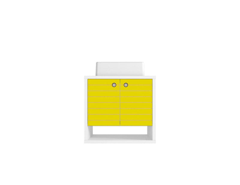 Lekedi 24" Floating Bathroom Vanity Sink - White/Yellow