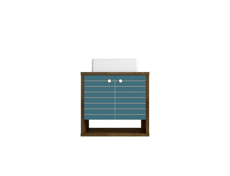Rustic Brown,Aqua Blue