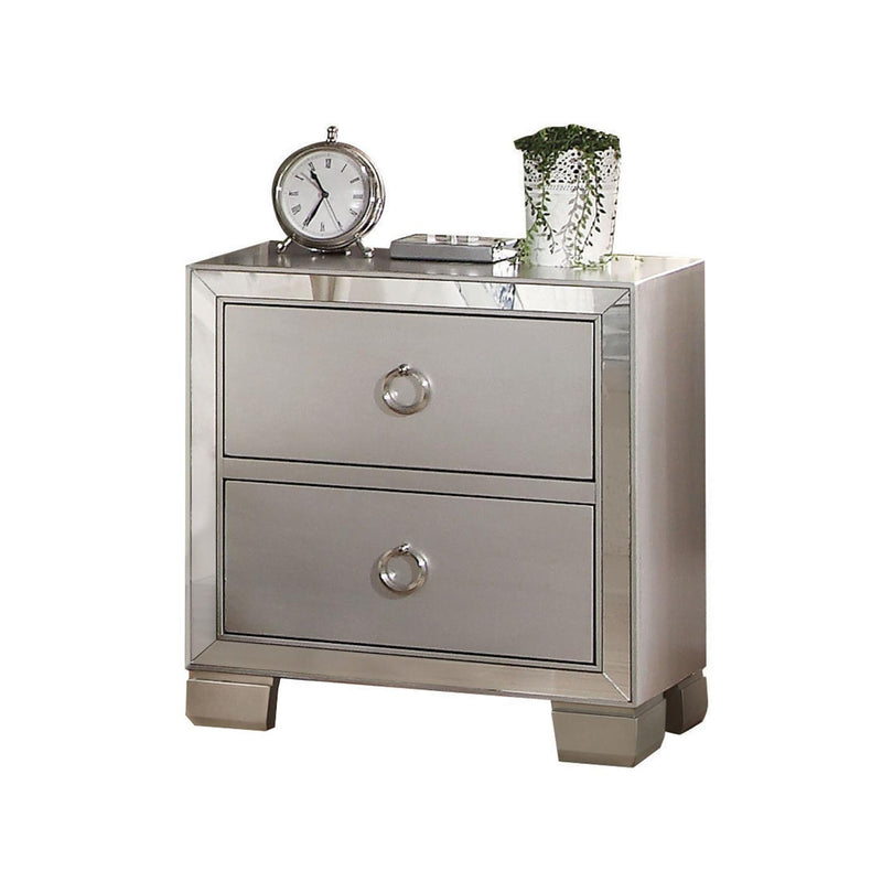 Gisele II Night Table - Platinum