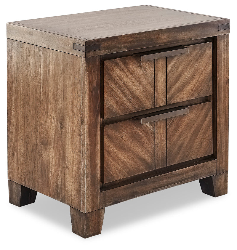 Holloway Night Table - Brown Cherry