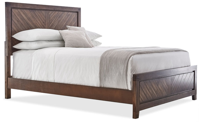 Holloway Queen Bed - Brown Cherry