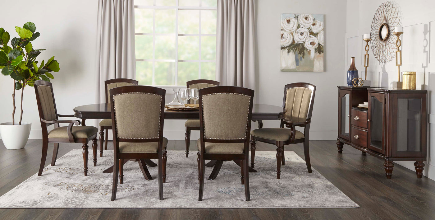Whitehill 7Piece Dining Room Set Dark Cherry Furniture.ca
