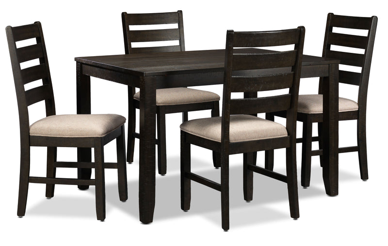 Picton 5-Piece Dinette Set - Dark Brown