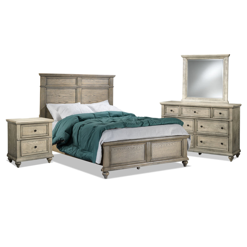 Kathleen 6-Piece King Bedroom Set - Oak